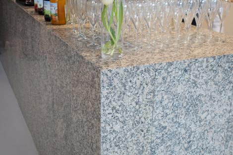 New bar with in situ reused granite